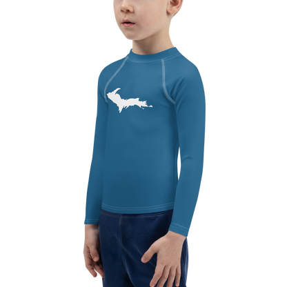 Michigan Upper Peninsula Rash Guard (w/ UP Outline) | Toddler - Blueberry