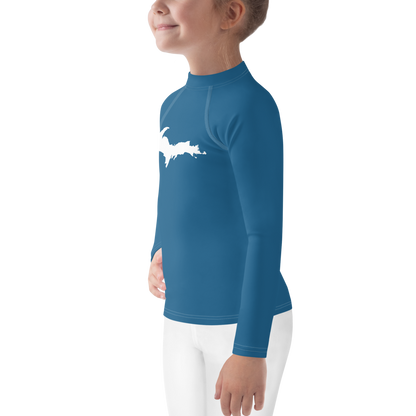 Michigan Upper Peninsula Rash Guard (w/ UP Outline) | Toddler - Blueberry