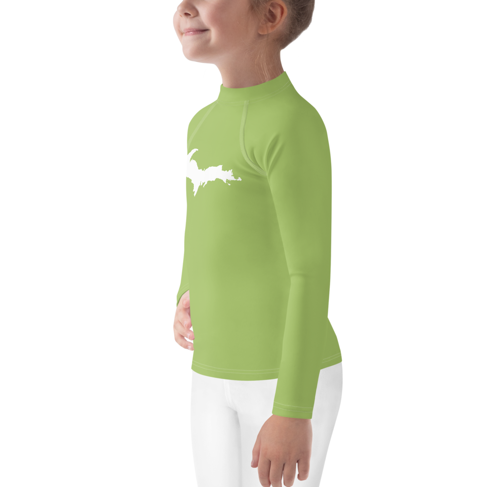 Michigan Upper Peninsula Rash Guard (w/ UP Outline) | Toddler - Gooseberry Green