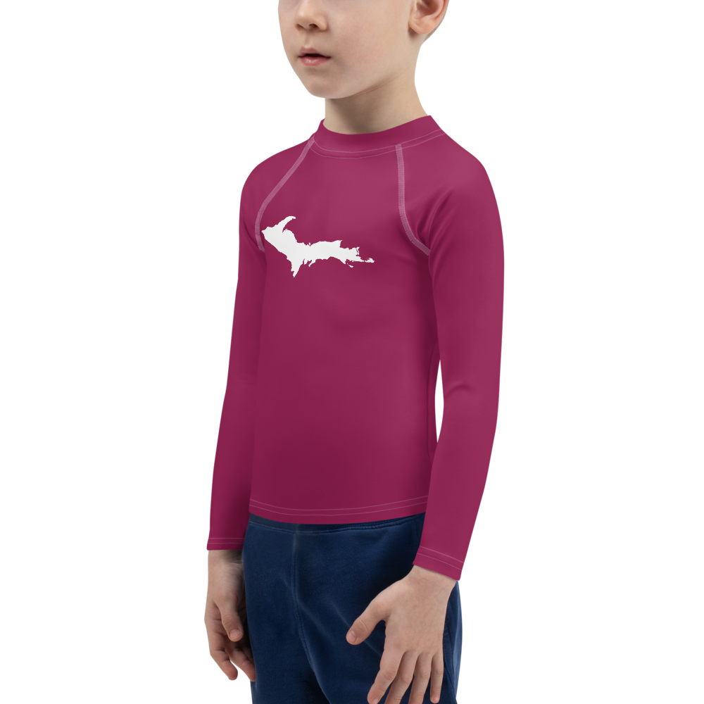 Michigan Upper Peninsula Rash Guard (w/ UP Outline) | Toddler - Army Green