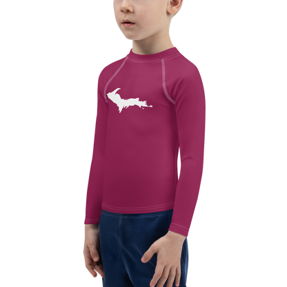 Michigan Upper Peninsula Rash Guard (w/ UP Outline) | Toddler - Army Green