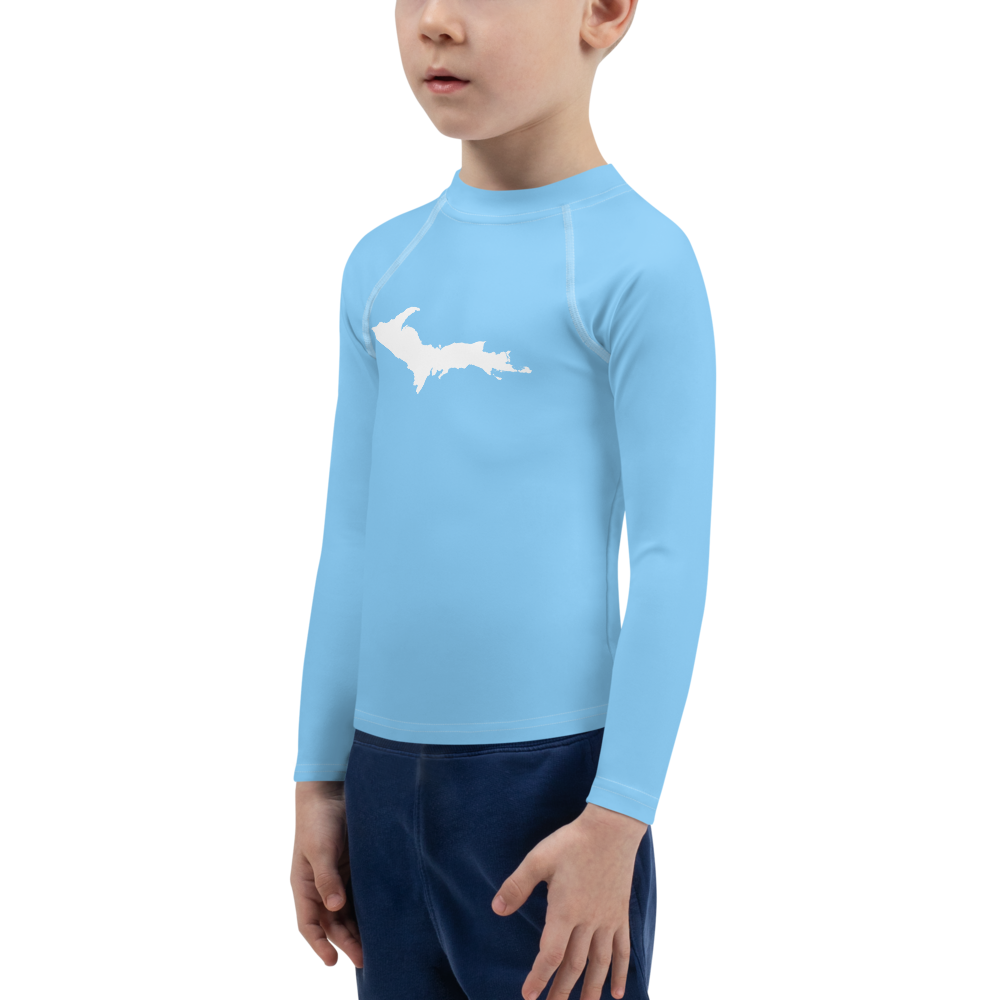 Michigan Upper Peninsula Rash Guard (w/ UP Outline) | Toddler - DTW Blue