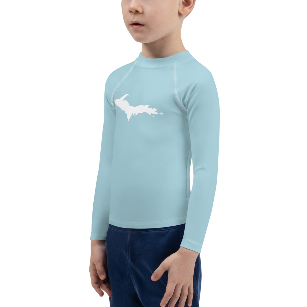 Michigan Upper Peninsula Rash Guard (w/ UP Outline) | Toddler - '58 Caddie Blue