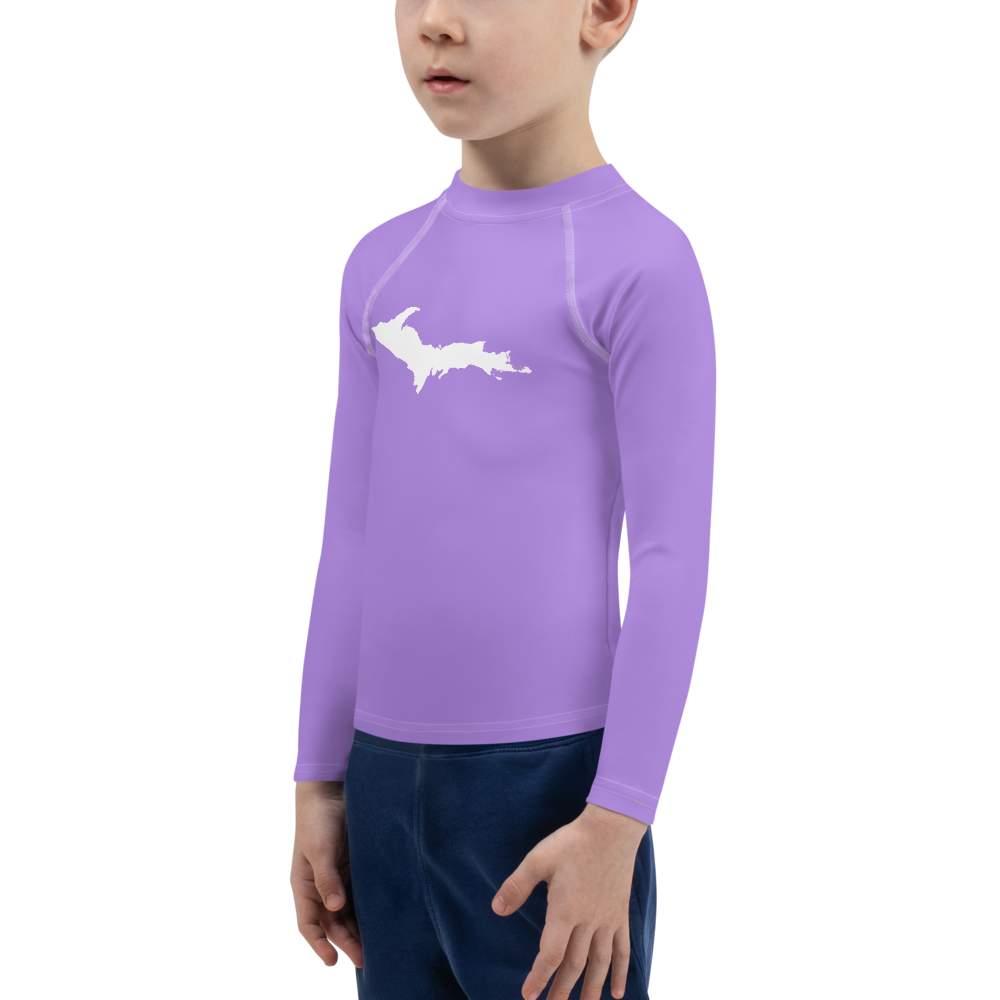 Michigan Upper Peninsula Rash Guard (w/ UP Outline) | Toddler - Lavender