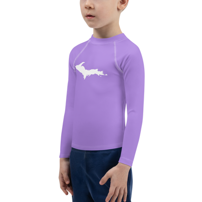 Michigan Upper Peninsula Rash Guard (w/ UP Outline) | Toddler - Lavender