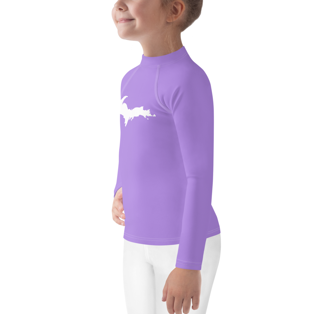 Michigan Upper Peninsula Rash Guard (w/ UP Outline) | Toddler - Lavender