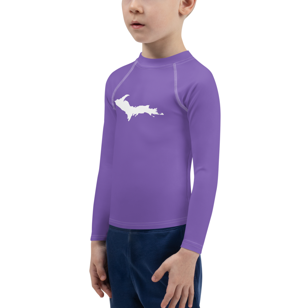 Michigan Upper Peninsula Rash Guard (w/ UP Outline) | Toddler - Lake Iris