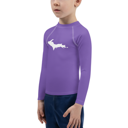 Michigan Upper Peninsula Rash Guard (w/ UP Outline) | Toddler - Lake Iris