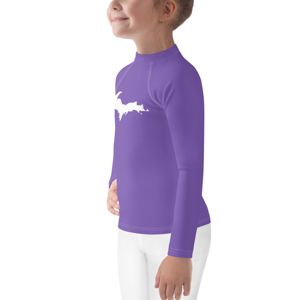 Michigan Upper Peninsula Rash Guard (w/ UP Outline) | Toddler - Lake Iris