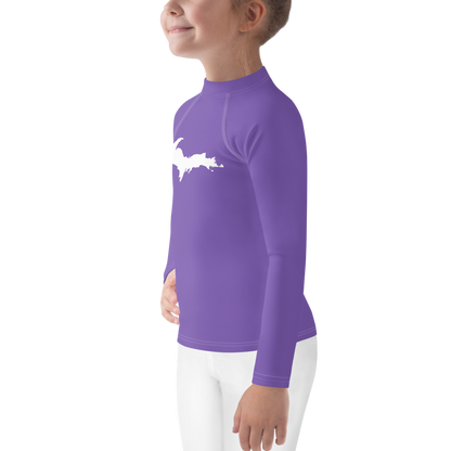 Michigan Upper Peninsula Rash Guard (w/ UP Outline) | Toddler - Lake Iris