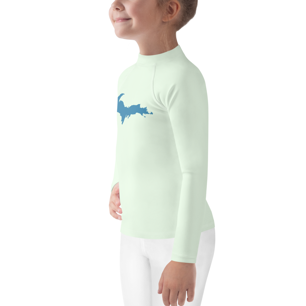 Michigan Upper Peninsula Rash Guard (w/ UP Outline) | Toddler - Dew Green