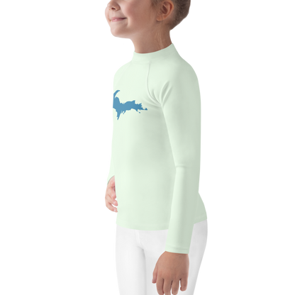 Michigan Upper Peninsula Rash Guard (w/ UP Outline) | Toddler - Dew Green