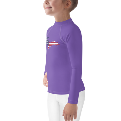 Michigan Upper Peninsula Rash Guard (w/ UP USA Flag) | Toddler - Lake Iris