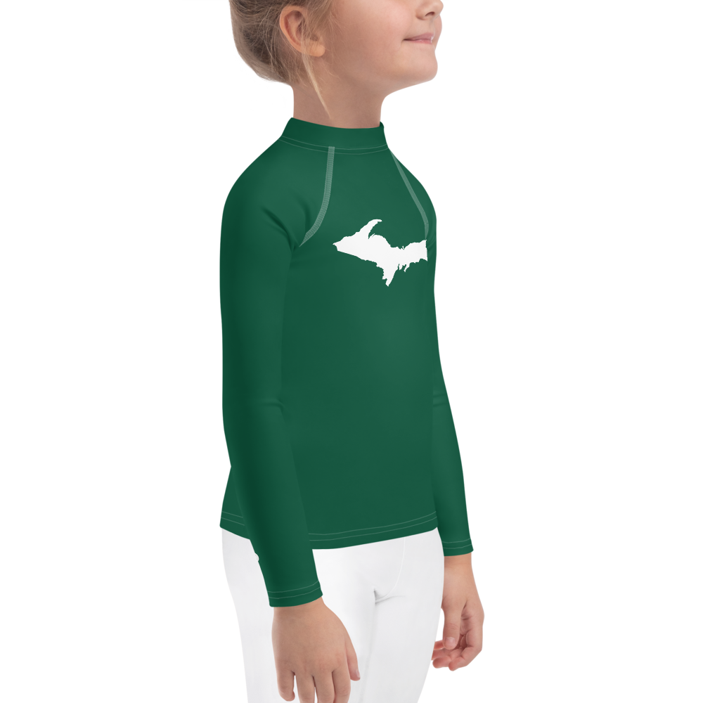 Michigan Upper Peninsula Rash Guard (w/ UP Outline) | Toddler - Superior Green