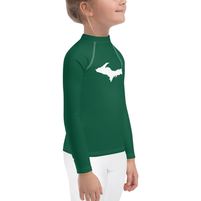 Michigan Upper Peninsula Rash Guard (w/ UP Outline) | Toddler - Superior Green