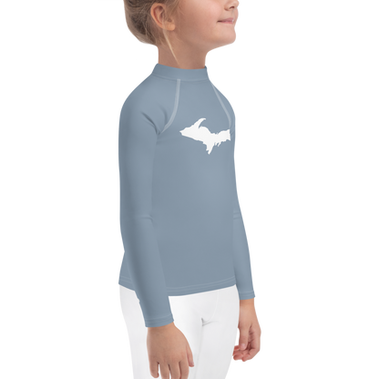 Michigan Upper Peninsula Rash Guard (w/ UP Outline) | Toddler - B-24 Grey