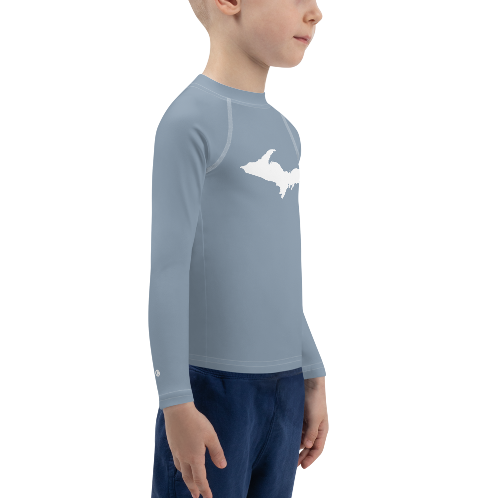 Michigan Upper Peninsula Rash Guard (w/ UP Outline) | Toddler - B-24 Grey