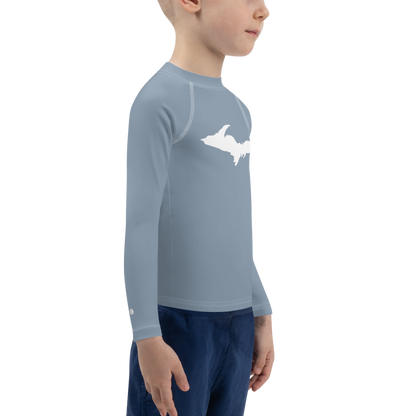 Michigan Upper Peninsula Rash Guard (w/ UP Outline) | Toddler - B-24 Grey