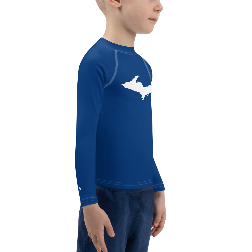 Michigan Upper Peninsula Rash Guard (w/ UP Outline) | Toddler - Dearborn Blue