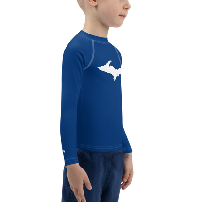 Michigan Upper Peninsula Rash Guard (w/ UP Outline) | Toddler - Dearborn Blue