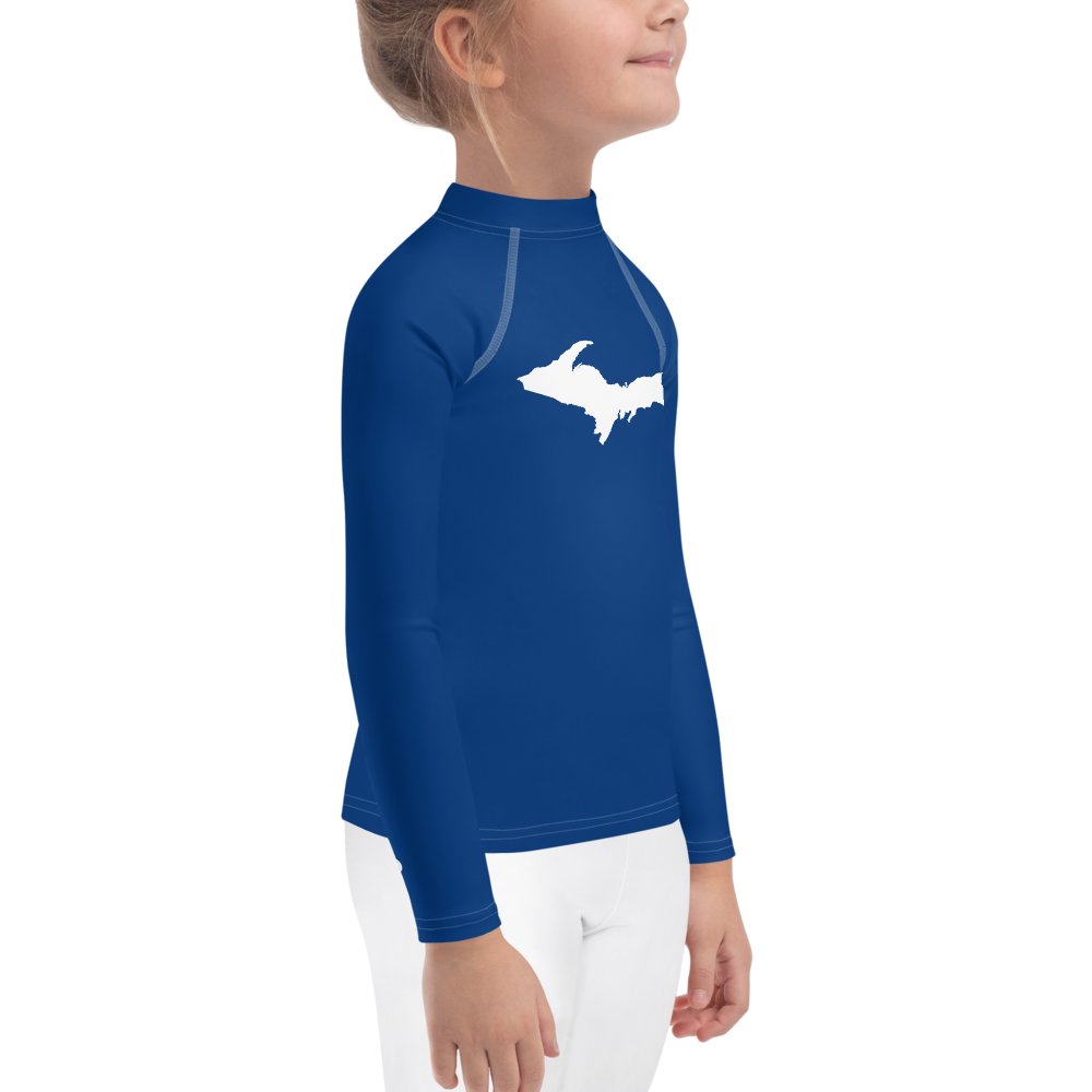 Michigan Upper Peninsula Rash Guard (w/ UP Outline) | Toddler - Dearborn Blue