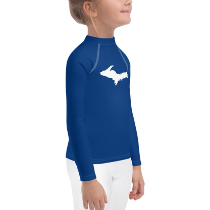 Michigan Upper Peninsula Rash Guard (w/ UP Outline) | Toddler - Dearborn Blue