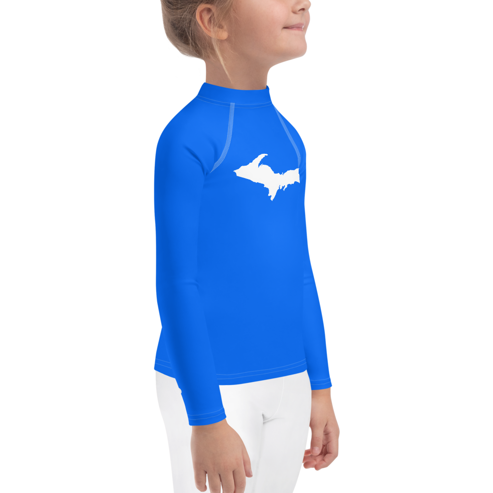 Michigan Upper Peninsula Rash Guard (w/ UP Outline) | Toddler - Motor Town Blue