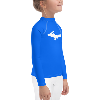 Michigan Upper Peninsula Rash Guard (w/ UP Outline) | Toddler - Motor Town Blue