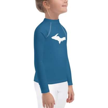 Michigan Upper Peninsula Rash Guard (w/ UP Outline) | Toddler - Blueberry