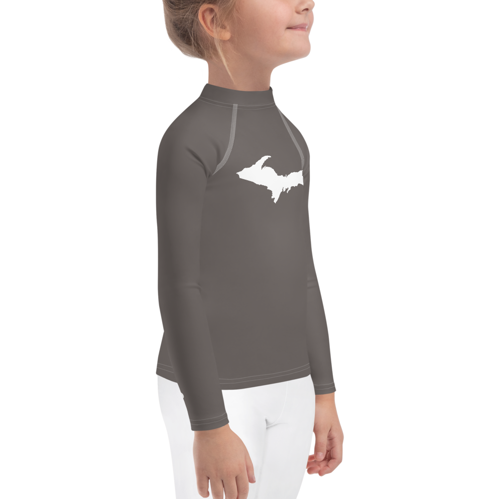 Michigan Upper Peninsula Rash Guard (w/ UP Outline) | Toddler - Warren Tank Grey