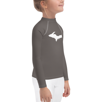 Michigan Upper Peninsula Rash Guard (w/ UP Outline) | Toddler - Warren Tank Grey