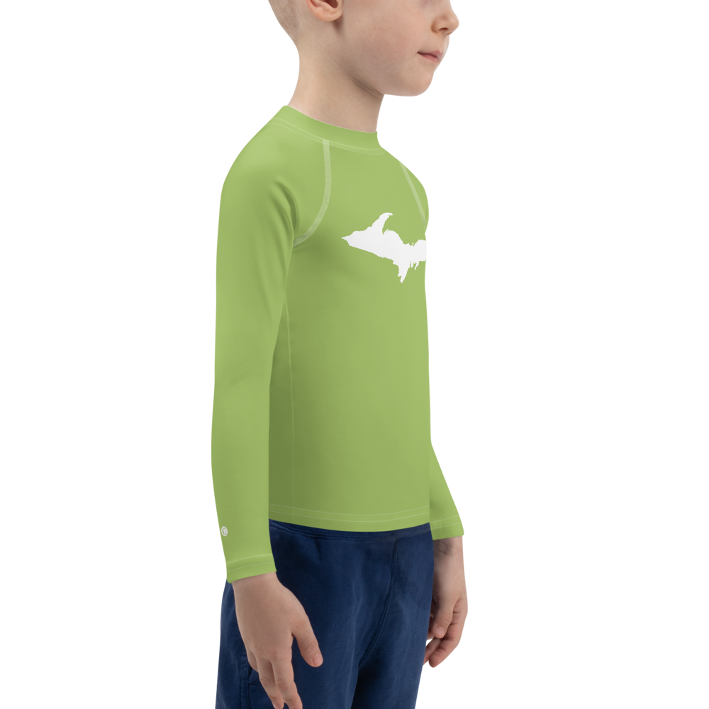 Michigan Upper Peninsula Rash Guard (w/ UP Outline) | Toddler - Gooseberry Green