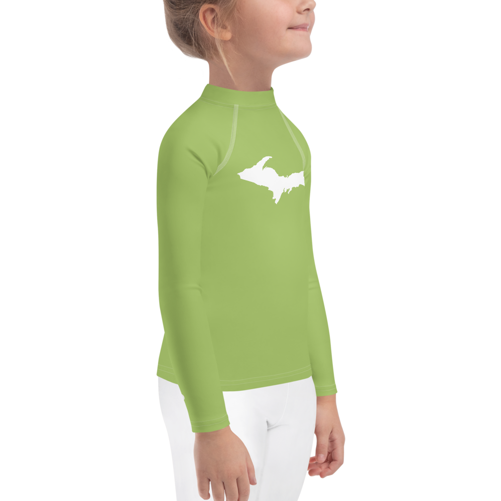 Michigan Upper Peninsula Rash Guard (w/ UP Outline) | Toddler - Gooseberry Green