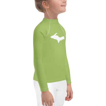 Michigan Upper Peninsula Rash Guard (w/ UP Outline) | Toddler - Gooseberry Green