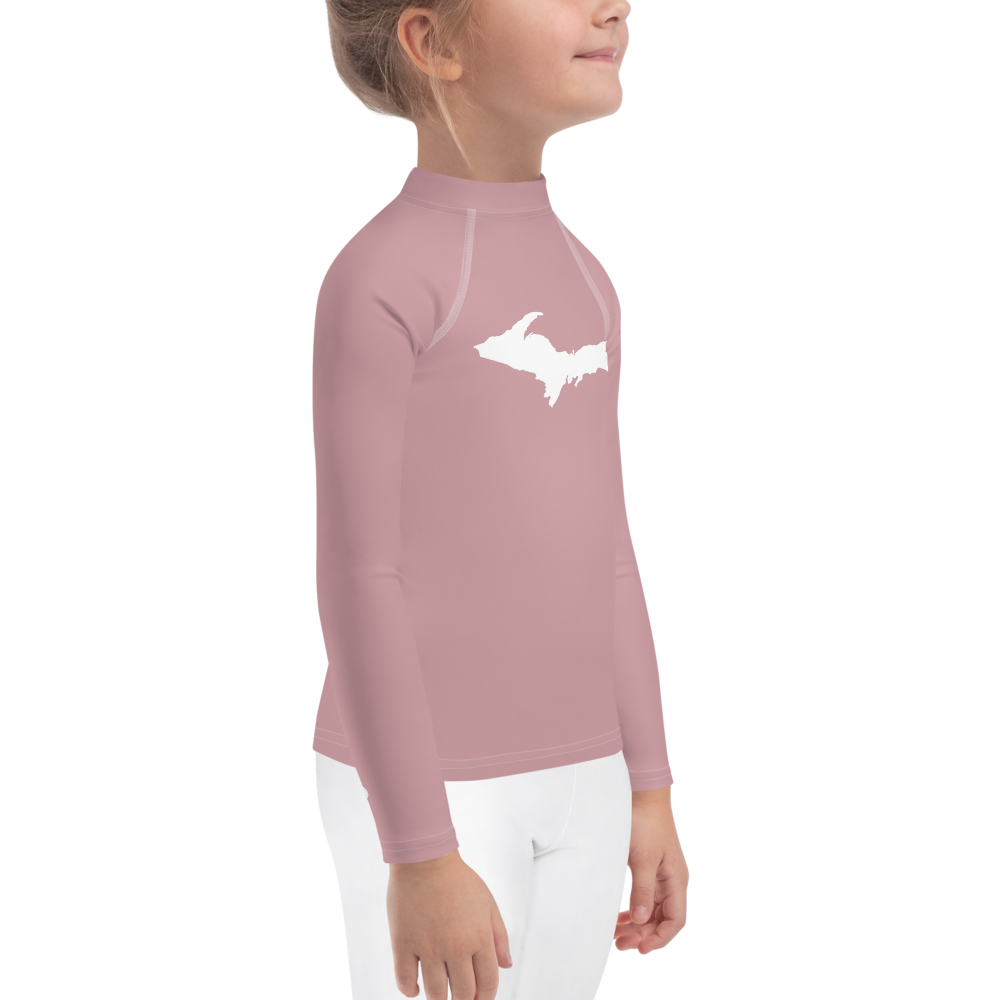 Michigan Upper Peninsula Rash Guard (w/ UP Outline) | Toddler - Ruby Red