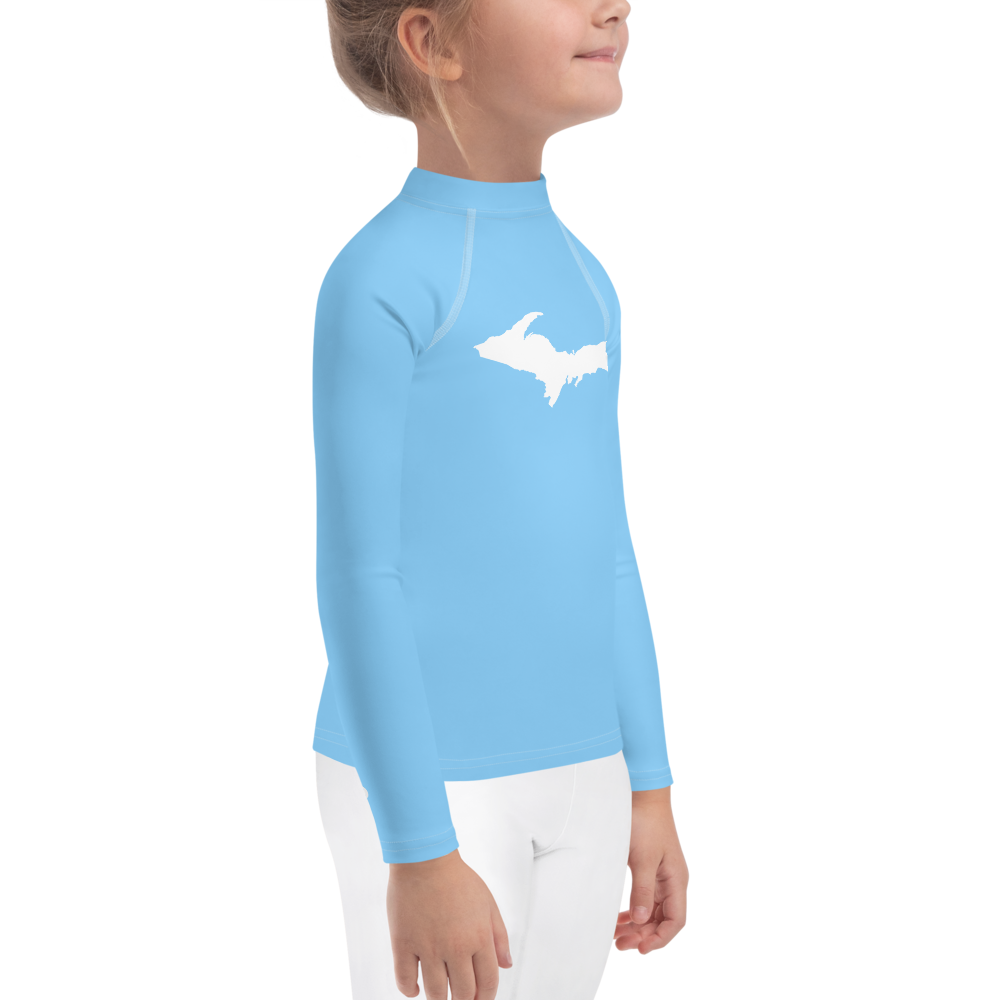 Michigan Upper Peninsula Rash Guard (w/ UP Outline) | Toddler - DTW Blue