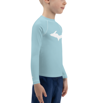 Michigan Upper Peninsula Rash Guard (w/ UP Outline) | Toddler - '58 Caddie Blue