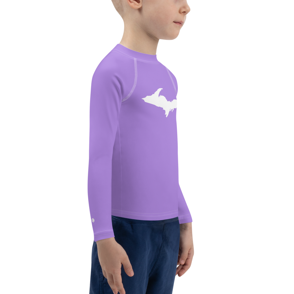 Michigan Upper Peninsula Rash Guard (w/ UP Outline) | Toddler - Lavender