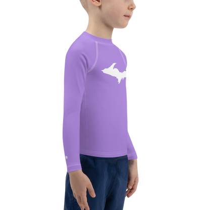 Michigan Upper Peninsula Rash Guard (w/ UP Outline) | Toddler - Lavender