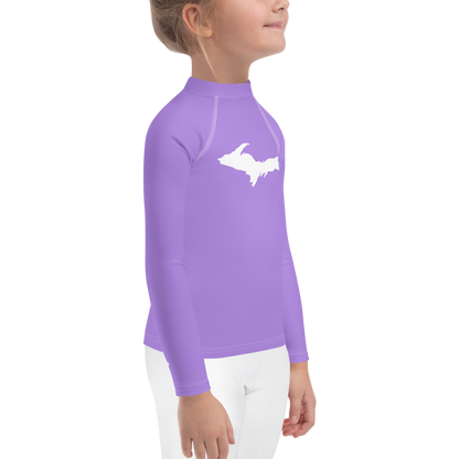 Michigan Upper Peninsula Rash Guard (w/ UP Outline) | Toddler - Lavender