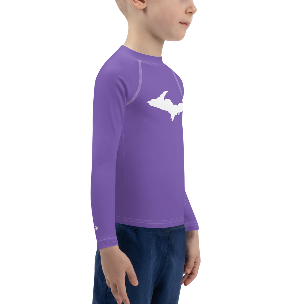 Michigan Upper Peninsula Rash Guard (w/ UP Outline) | Toddler - Lake Iris