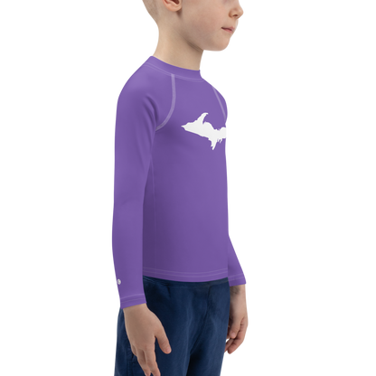 Michigan Upper Peninsula Rash Guard (w/ UP Outline) | Toddler - Lake Iris