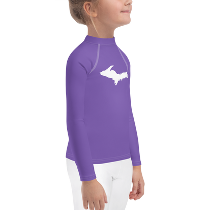 Michigan Upper Peninsula Rash Guard (w/ UP Outline) | Toddler - Lake Iris