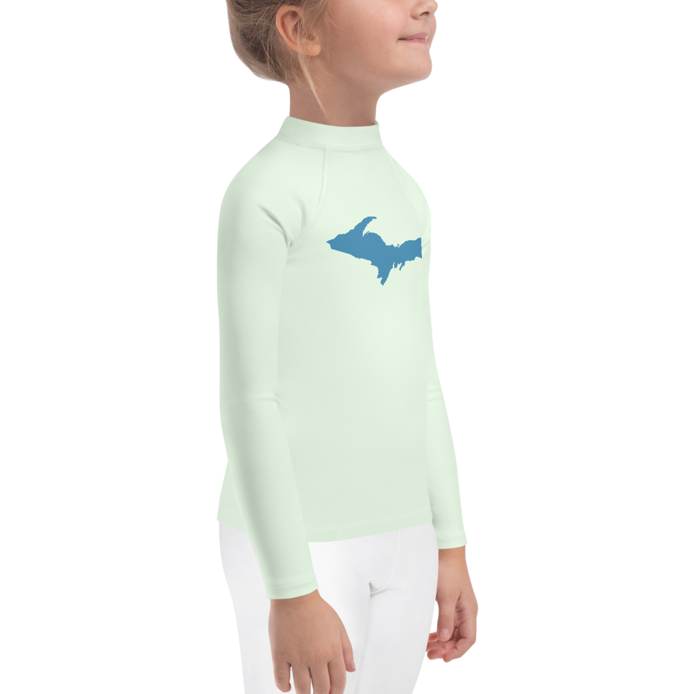 Michigan Upper Peninsula Rash Guard (w/ UP Outline) | Toddler - Dew Green