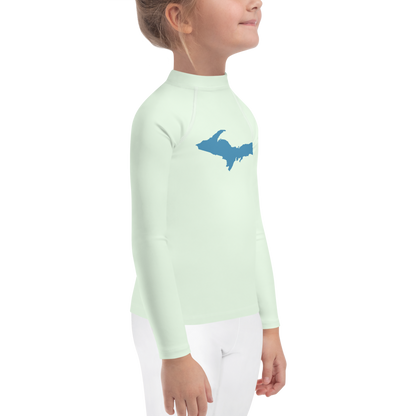 Michigan Upper Peninsula Rash Guard (w/ UP Outline) | Toddler - Dew Green