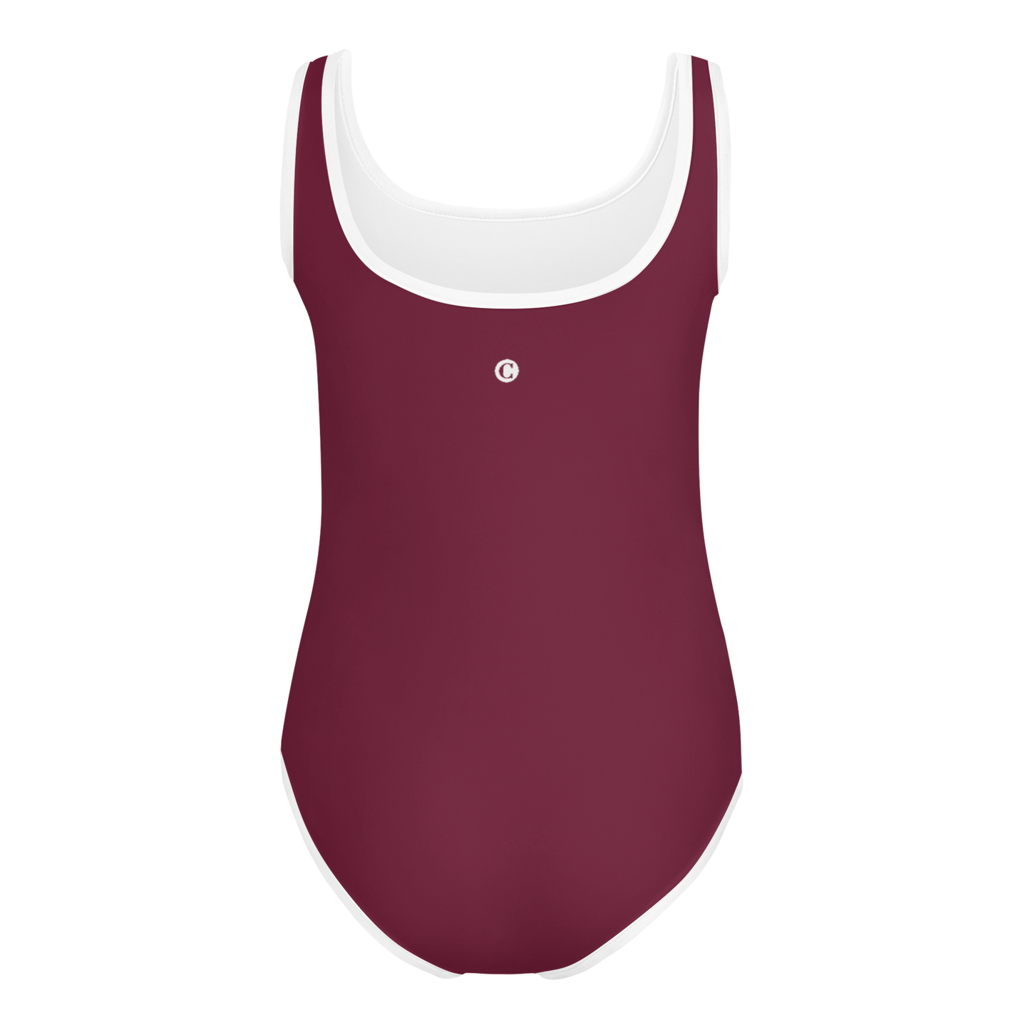 Michigan Upper Peninsula Toddler Swimsuit (w/ UP Outline) | Old Mission Burgundy