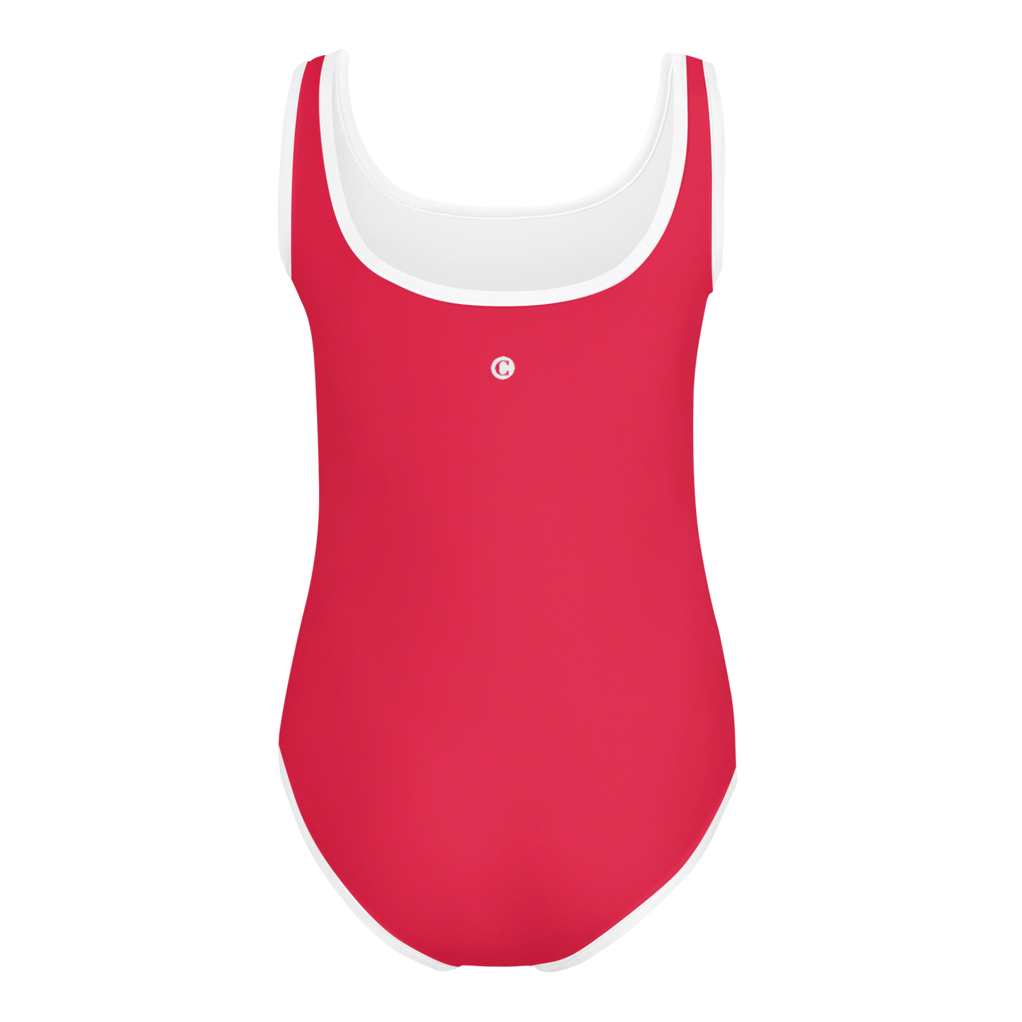 Michigan Upper Peninsula Toddler Swimsuit (w/ UP Outline) | Lighthouse Red