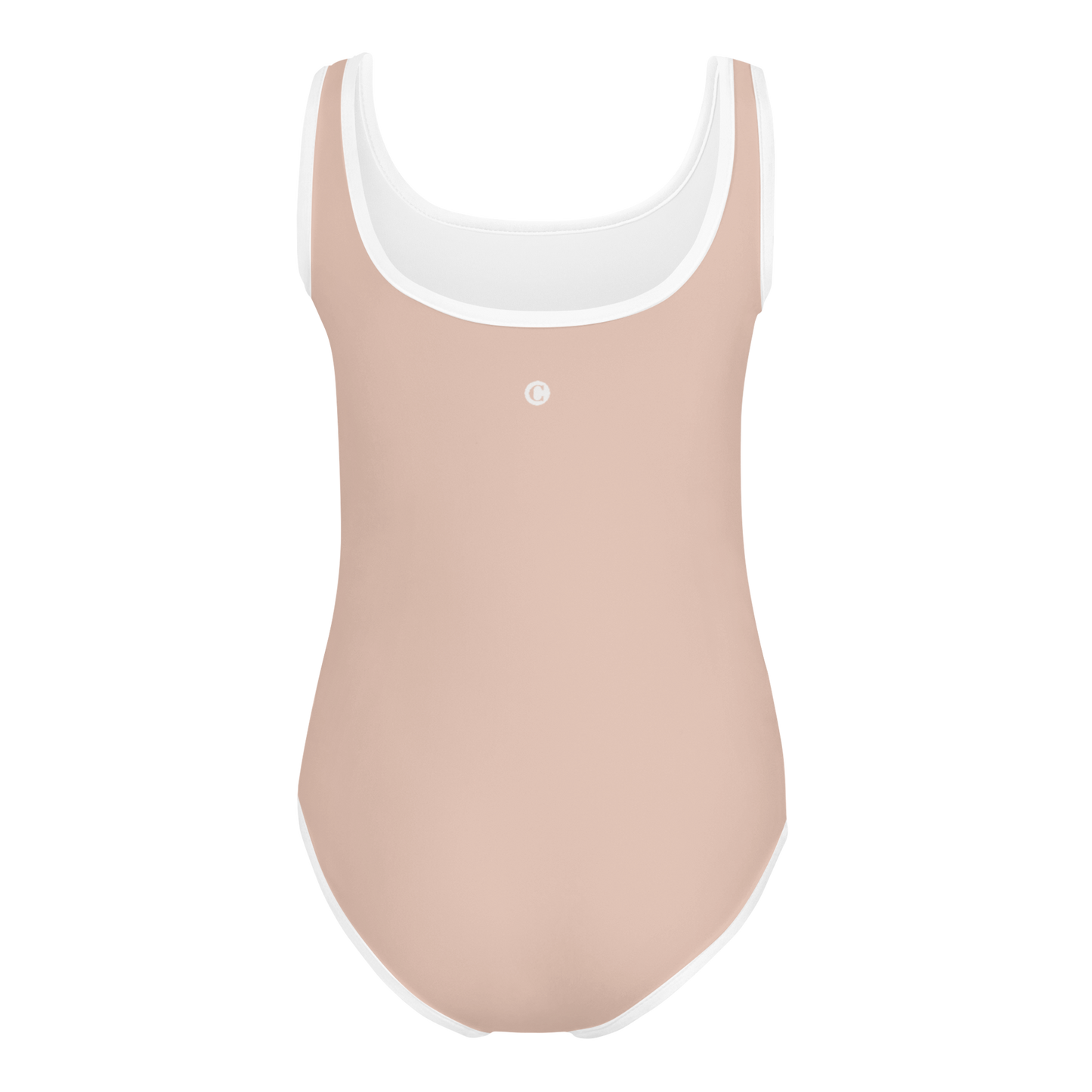 Michigan Upper Peninsula Toddler Swimsuit (w/ UP Outline) | Rose Gold