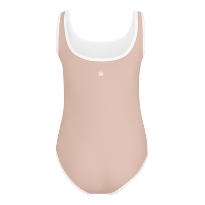 Michigan Upper Peninsula Toddler Swimsuit (w/ UP Outline) | Rose Gold