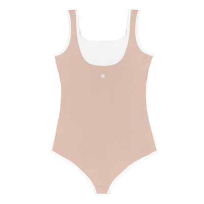 Michigan Upper Peninsula Toddler Swimsuit (w/ UP Outline) | Rose Gold